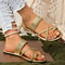 Fashion Gold Clip Toe Sandals Lightweight Outdoor Slippers For Women Summer Flat Heels 2