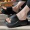 NonSlip Beach Slides Women Solid Color EVA Platform Slippers Summer Soft Sole Wedge Heel Sandals Fo 3