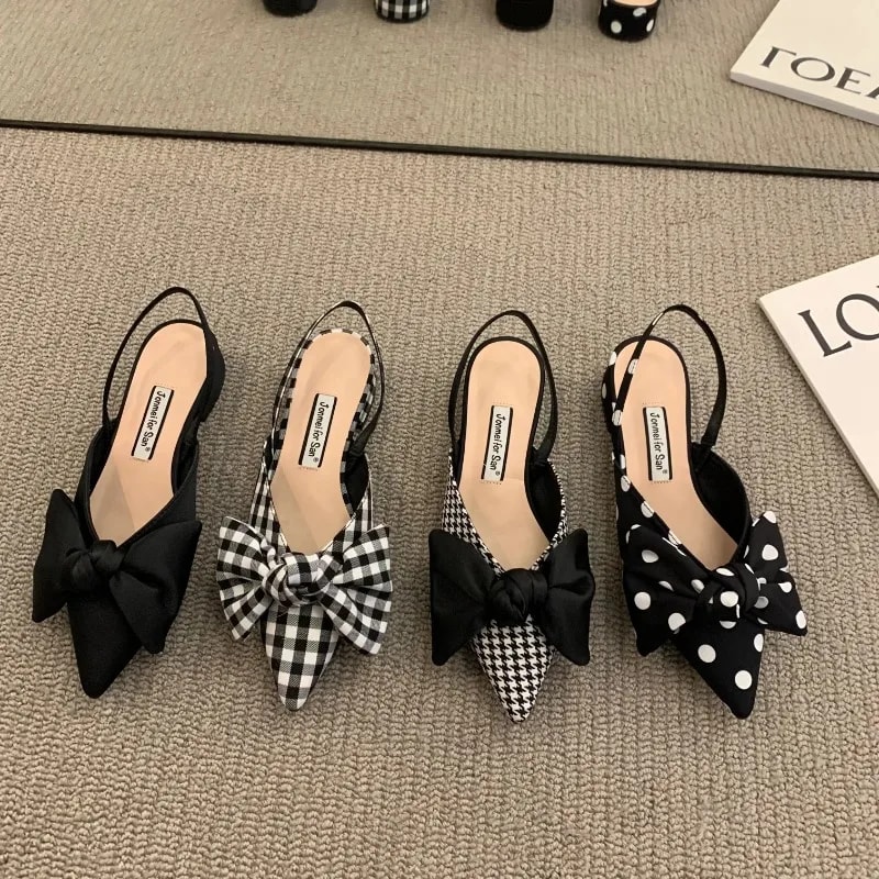 Fashionable Women Sandals Low Heels Elegant Pointed Toe Pumps Strappy Party Sandals Comfortable Wom 0