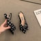 Fashionable Women Sandals Low Heels Elegant Pointed Toe Pumps Strappy Party Sandals Comfortable Wom 3