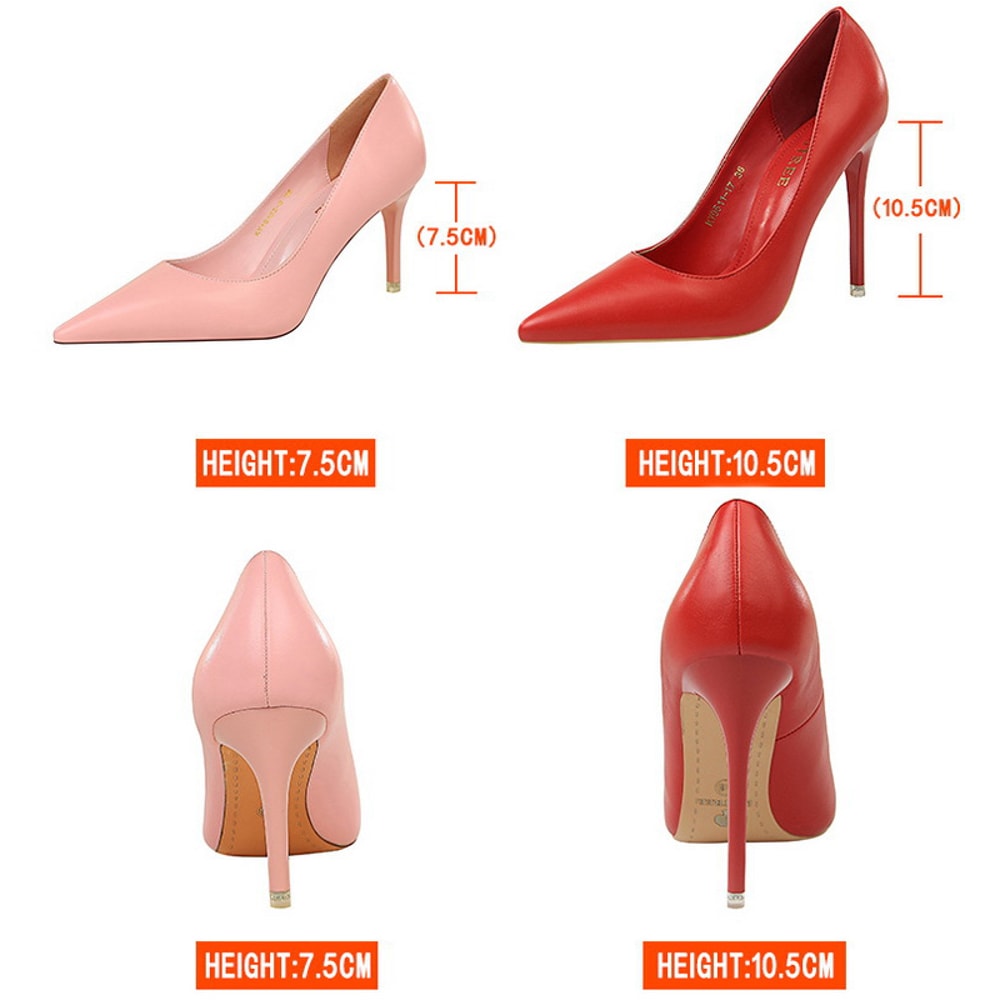 Stylish High Heels Pumps For Women Black Pink White Wedding Shoes Stiletto Women Heels Fashion Pump 1