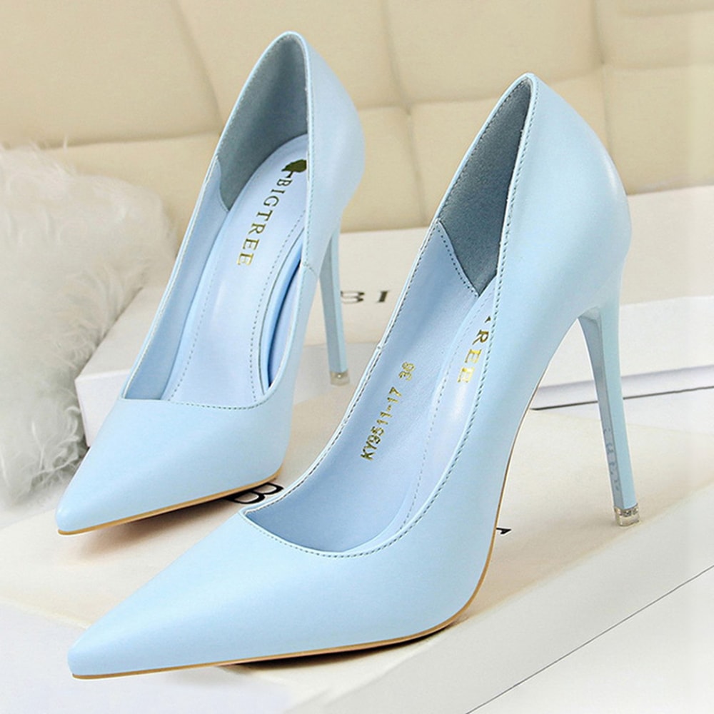 Stylish High Heels Pumps For Women Black Pink White Wedding Shoes Stiletto Women Heels Fashion Pump 0