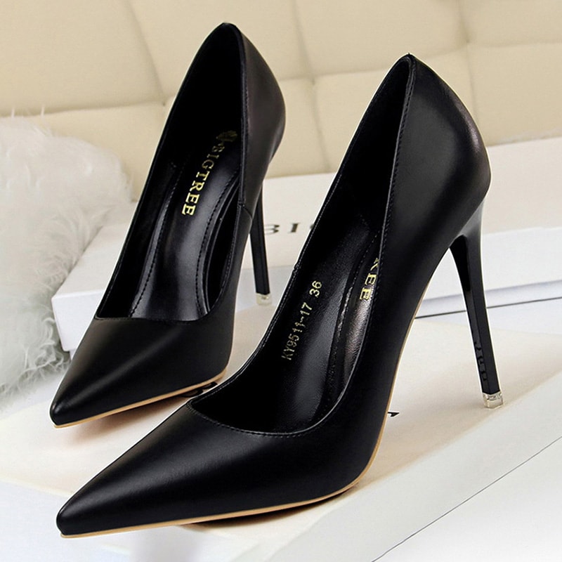 Stylish High Heels Pumps For Women Black Pink White Wedding Shoes Stiletto Women Heels Fashion Pump 2