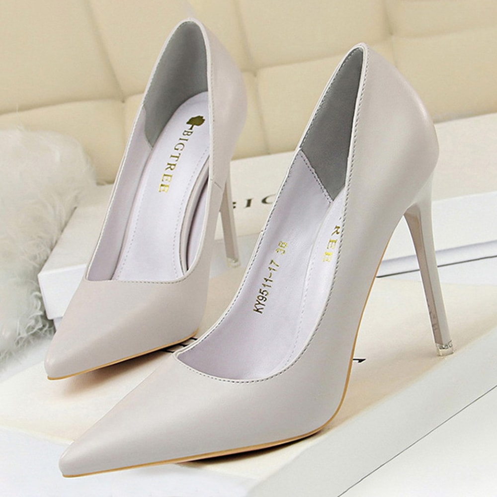 Stylish High Heels Pumps For Women Black Pink White Wedding Shoes Stiletto Women Heels Fashion Pump 4