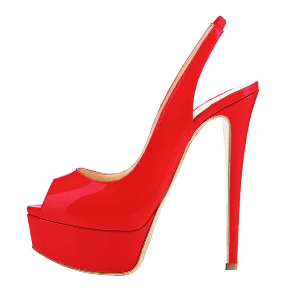 Sexy Open Toe Platform Sandals New Women Sandals High Heels Gladiator Party Dress Shoes Red Wedding 15