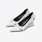 Womens Fashion Bow Spliced Heels Special Heel Pointed Toe Non Slip Shallow Mouth Mary Jane Single S 5
