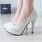 Fashion Classic Patent Leather High Heels Shoes Women Pumps Nude Head Platform Wedding Women Dress 7