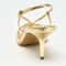 Fashion Narrow Strap Hollow Thin Heels, Luxury Gold Brand Heels Women, Sexy Pointed Toe Slingbacks High Heel Sandals