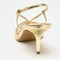 Fashion Narrow Strap Hollow Thin Heels, Luxury Gold Brand Heels Women, Sexy Pointed Toe Slingbacks High Heel Sandals