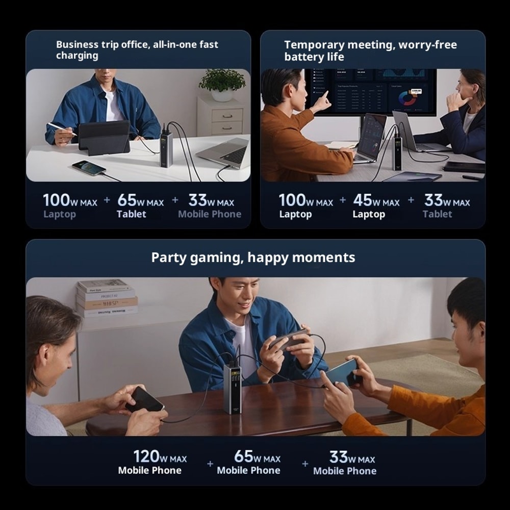 High Capacity Power Bank Ultra Fast Self Charging Digital Display Power Bank 4