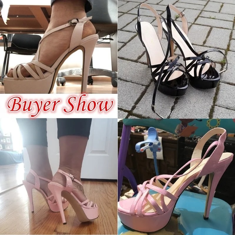 Sandals Sexy Ankle Strap NEW Platform High Heels Open Toe Gladiator Party Dress Women Shoes Plus Fi