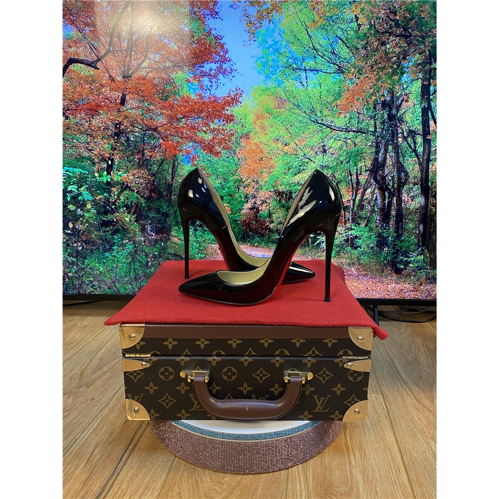 Classic Patent Leather Shallow Heels Nude Fashionable Stilettos Versatile Work Pumps With A Thin He 9