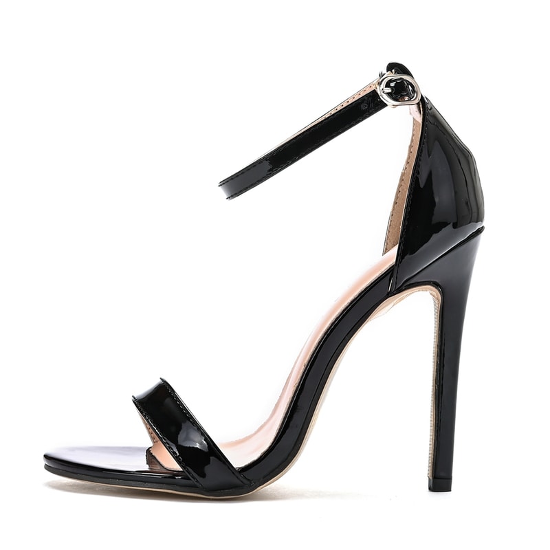 Sexy Black Women Crystal Queen Dress Sandals Spike High Heel Fashion Lady Party Shoes In Plus Big S 1