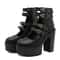 Platform Mary Jane Shoes, Goth Style Women Block Heels, Halloween Fashion Buckle Strap Dress Pumps
