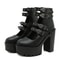 Platform Mary Jane Shoes, Goth Style Women Block Heels, Halloween Fashion Buckle Strap Dress Pumps