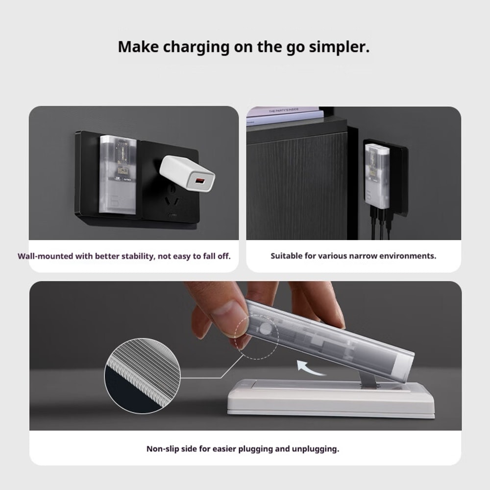 MAX Fast Charging Dual Port Output Chargers GaN Ultra Slim Charger With Foldable Plug Adapter Three