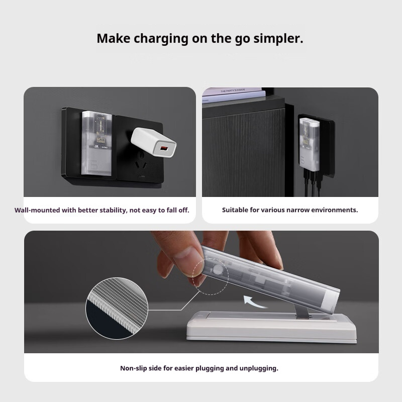 MAX Fast Charging Dual Port Output Chargers GaN Ultra Slim Charger With Foldable Plug Adapter Three