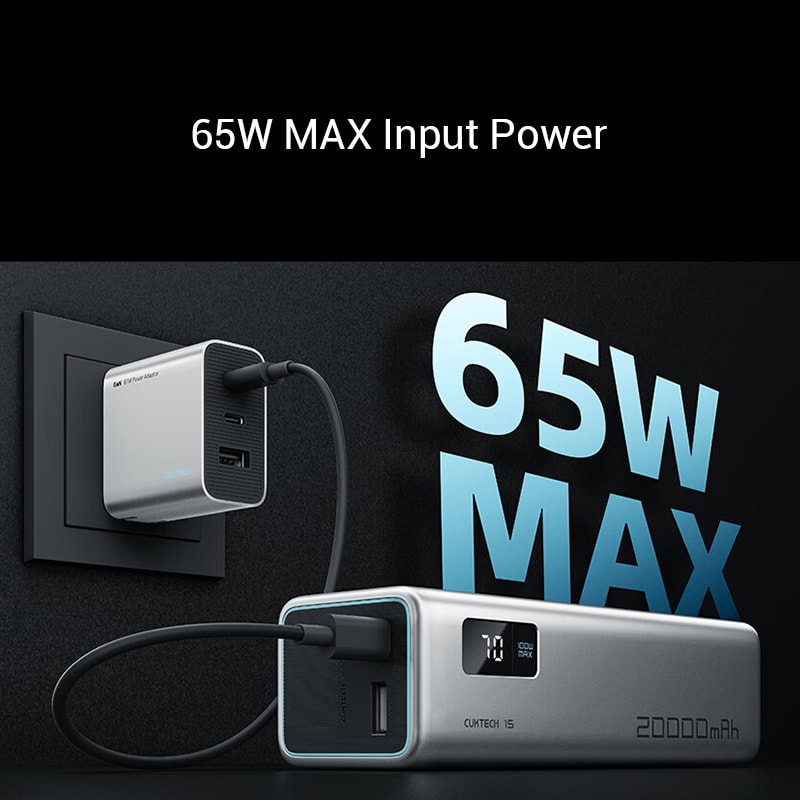 Portable Screen Display Power Bank Port Output UltraFast Portable Charger 3