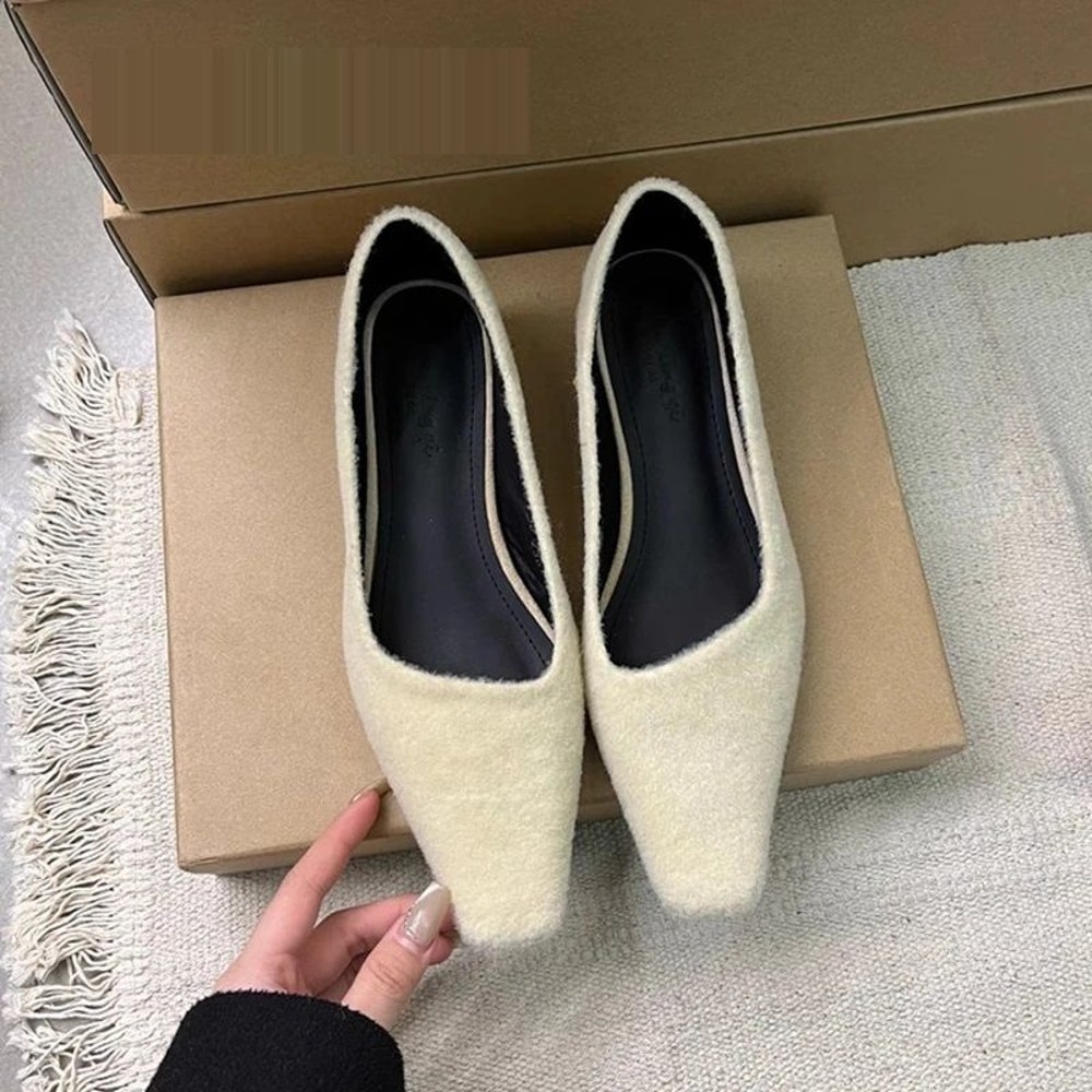 Ladies Elegant Boat Shoes Spring New Brand Women Pumps Shallow Slip On Square Low Heel Single Shoes 1