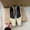 Ladies Elegant Boat Shoes Spring New Brand Women Pumps Shallow Slip On Square Low Heel Single Shoes 1