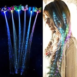 braids wig women party hair accessories colorful butterfly lights, random color festival fun