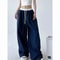 High Street Women's Wide Leg Pants, Drawstring Cargo Pants, Hip Hop Lady's Summer Trousers, Stylish Female Trousers