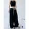 High Street Women's Wide Leg Pants, Drawstring Cargo Pants, Hip Hop Lady's Summer Trousers, Stylish Female Trousers