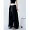 High Street Women's Wide Leg Pants, Drawstring Cargo Pants, Hip Hop Lady's Summer Trousers, Stylish Female Trousers