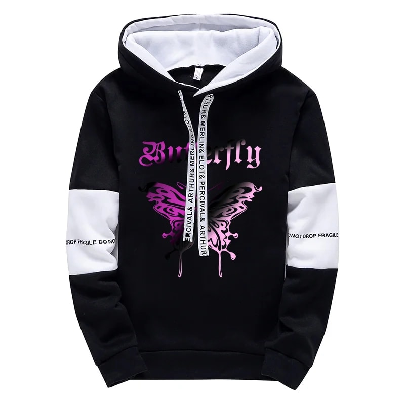 High Grade Korean Style Hoodie for Women, Girls Urban Fashion Loose Coat, Letter Print Hooded Sweatshirt