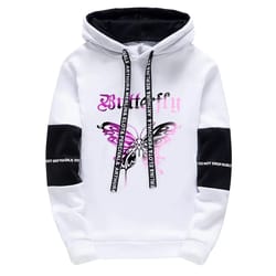 high grade korean style hoodie for women, girls urban fashion loose coat, letter print hooded sweatshirt