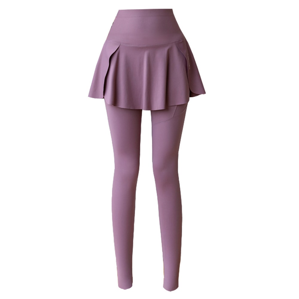 Seamless Fitness Leggings High Waist With Pocket Women Fake Two Pieces Leggings Elastic Slim Fashio 8