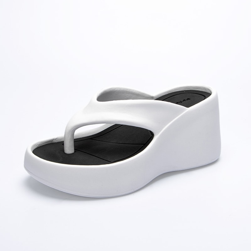 Summer Chunky Platform Beach Sandals Womens Clip Toe Wedge Flip Flops Thick Sole High Heeled Eva Sl 1