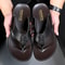 High Quality Genuine Leather Men Slippers, Hot Sale Summer Beach Sandals, Casual Men Shoes, Soft Soled Flip Flops