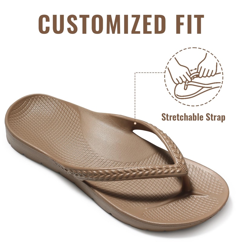 Pallene Womens Orthopedic Flip Flops Arch Support House Sandals Nonslip Summer Outdoor Unisex Beach 2