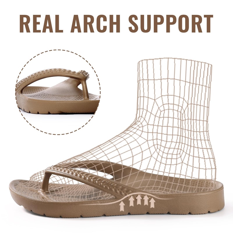 Pallene Womens Orthopedic Flip Flops Arch Support House Sandals Nonslip Summer Outdoor Unisex Beach 5