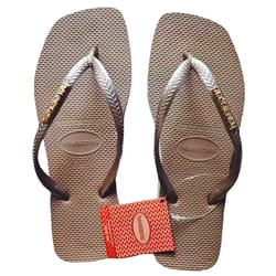 luxury casual outdoor beach sandals, summer new women's square toe rubber flip flops, stylish women's shoes for comfort