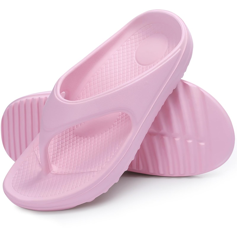 Evshine Women Orthopedic Sandals Arch Support Flip Flops NonSlip Shower Slippers Stylish Unisex Bat 10