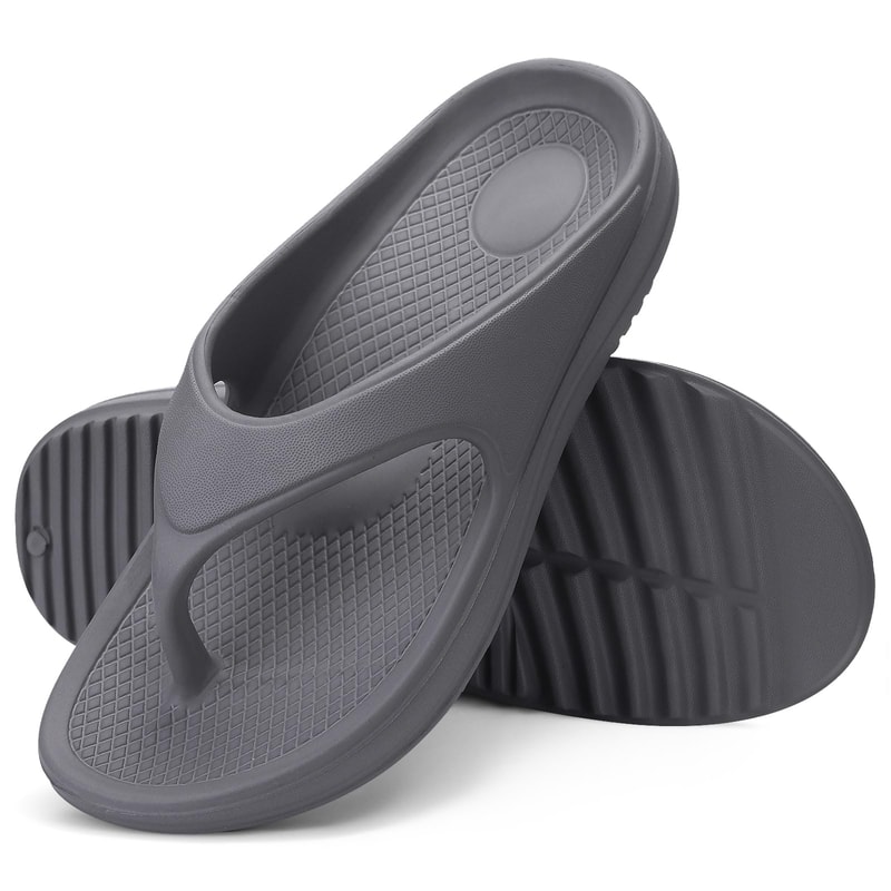 Evshine Women Orthopedic Sandals Arch Support Flip Flops NonSlip Shower Slippers Stylish Unisex Bat 11