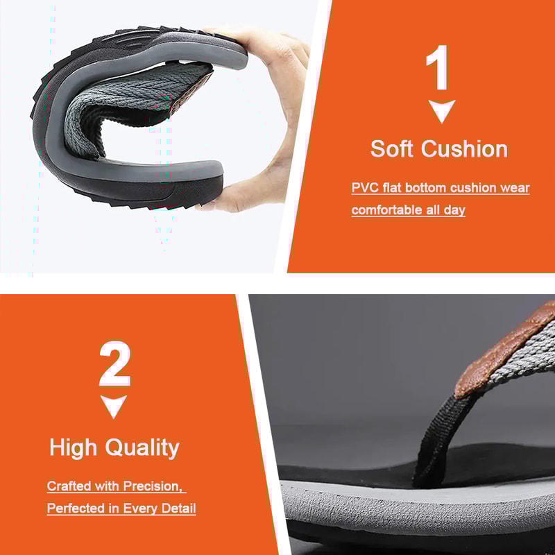 Pmoiste Men Flip Flops Comfortable Slipon Beach Slippers Designer HighQuality NonSlip House Sandals 6