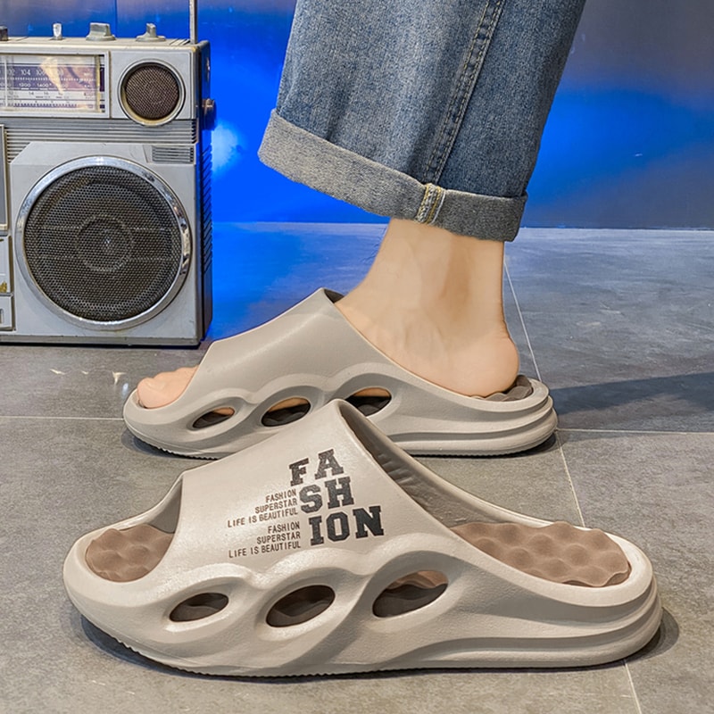 Summer NonSlip Men Shower Slippers Fashion Massage Slides Thick Sole Beach Flip Flops IndoorOutdoor 5