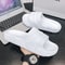 Comfortable Soft Home Slippers For Couples Indoor SkidProof Bathroom Flip Flops Solid Color Sandals 2