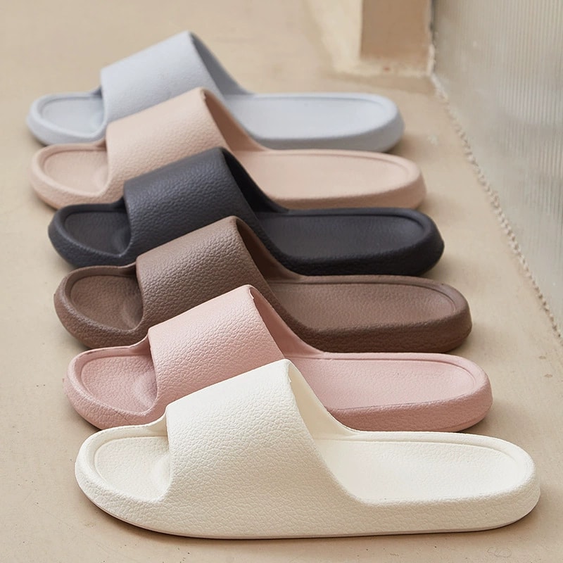 Men Flip Flops Sandals With Soft Sole Nonslip Outdoor Slippers Simple Solid Color Shower Shoes For 0