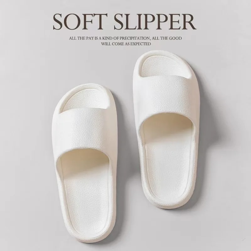 Men Flip Flops Sandals With Soft Sole Nonslip Outdoor Slippers Simple Solid Color Shower Shoes For 4