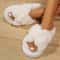 Sexy EVA Light Flip Flops Popular Cross Furry Slippers Female Fluffy Slides Autumn Winter Outdoor F 16