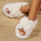 Sexy EVA Light Flip Flops Popular Cross Furry Slippers Female Fluffy Slides Autumn Winter Outdoor F 16