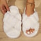 Sexy EVA Light Flip Flops Popular Cross Furry Slippers Female Fluffy Slides Autumn Winter Outdoor F 9