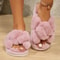 Sexy EVA Light Flip Flops Popular Cross Furry Slippers Female Fluffy Slides Autumn Winter Outdoor F 12