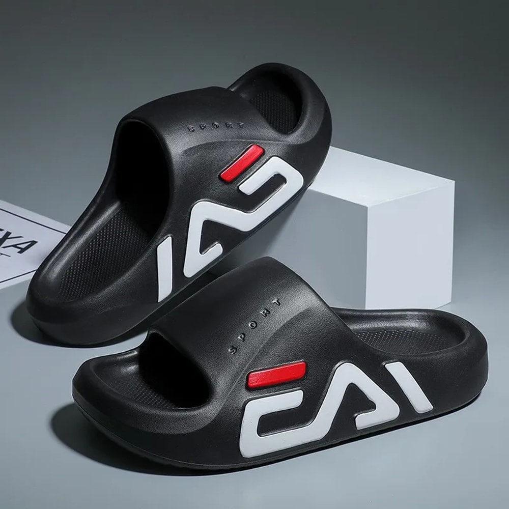 Fashionable Mens EVA Slippers Waterproof Shoes For Men Soft Beach Sandals Thick Bottom Bathroom Sli