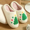 Women New Winter Slippers Soft Seagulls Flat Sandals Christmas Flip Flops Girls Fashion Flowers Cou