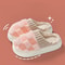 Warm Plaid Fluffy Slippers For Couples Fashion Winter Slides Soft Sole Flip Flops For Women 0